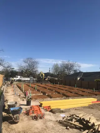 Entire Excavations footings and pier preparation on site